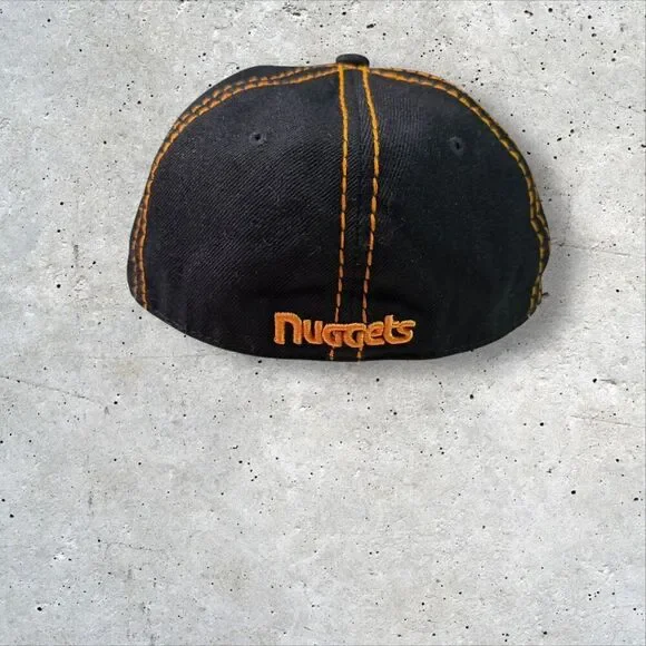 Denver Nuggets Zephyr 3215 Chopped Fitted Hat 7 1/8 Black Orange Wool NBA Cap - Picture 3 of 6